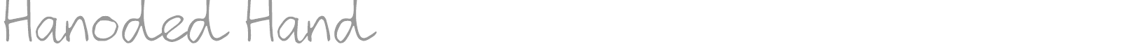 Hanoded Hand font preview